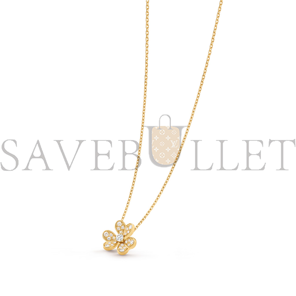 V*N CL*F arpels frivole pendant, mini model - yellow gold, diamond  vcarp24000